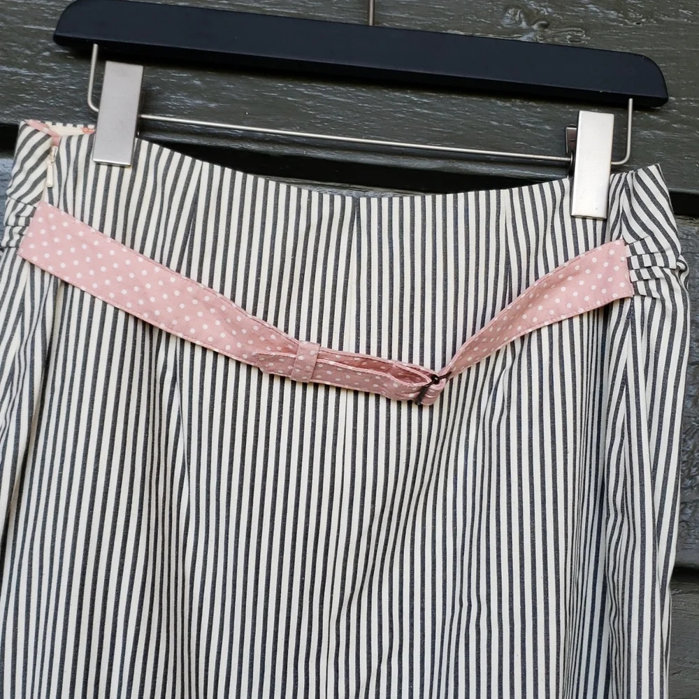 ETCETERA Railroad Hickory Striped Pencil Skirt sz 10 Women's Business Casual - Picture 2 of 5